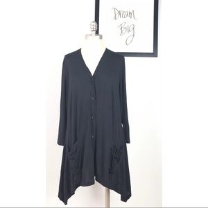 LOGO by Lori Goldstein Button Down Cardigan Large